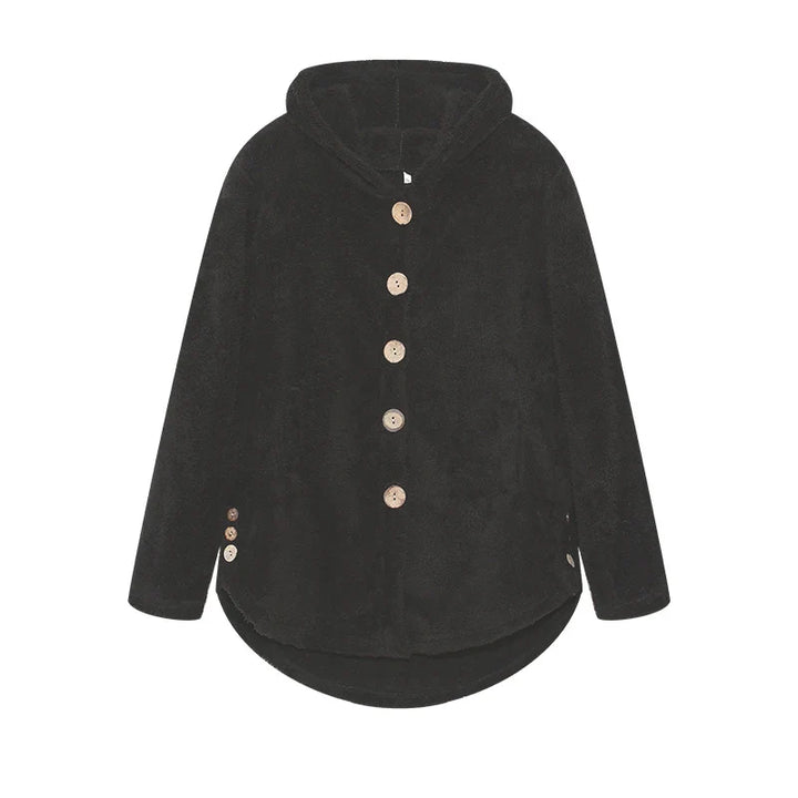 Audrey | Gepleet overhemd met print en bijpassende bontjas