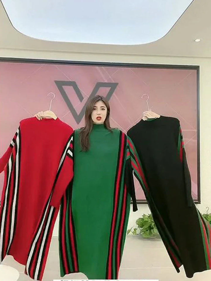 Soraya | Elegante Gebreide Jurk met Halve Col