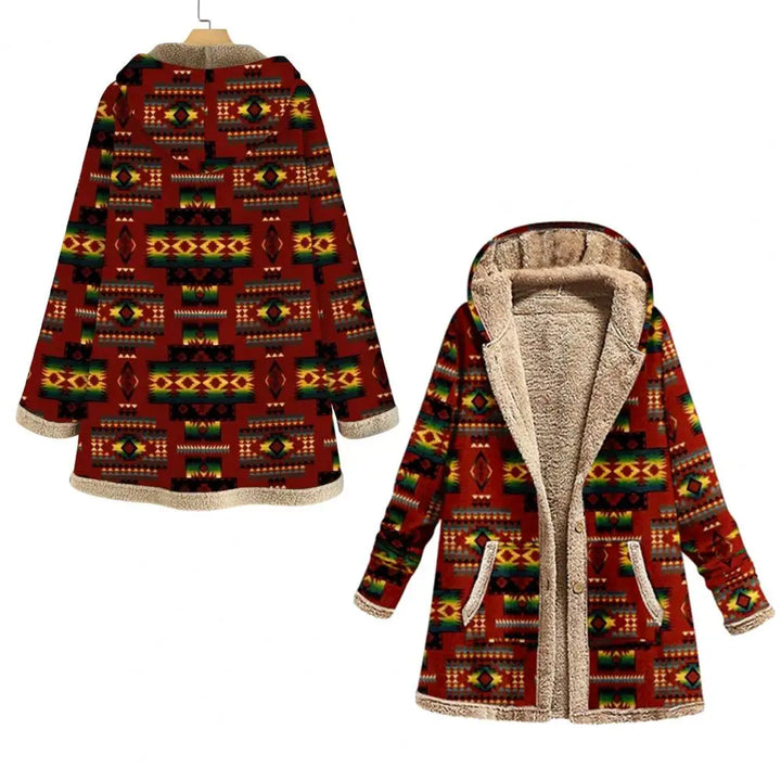 Zoe | Stijlvolle jas met geometrische print