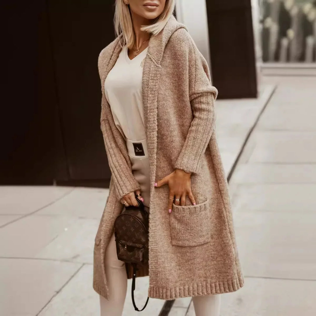 Leah | Premium gebreid vest met capuchon