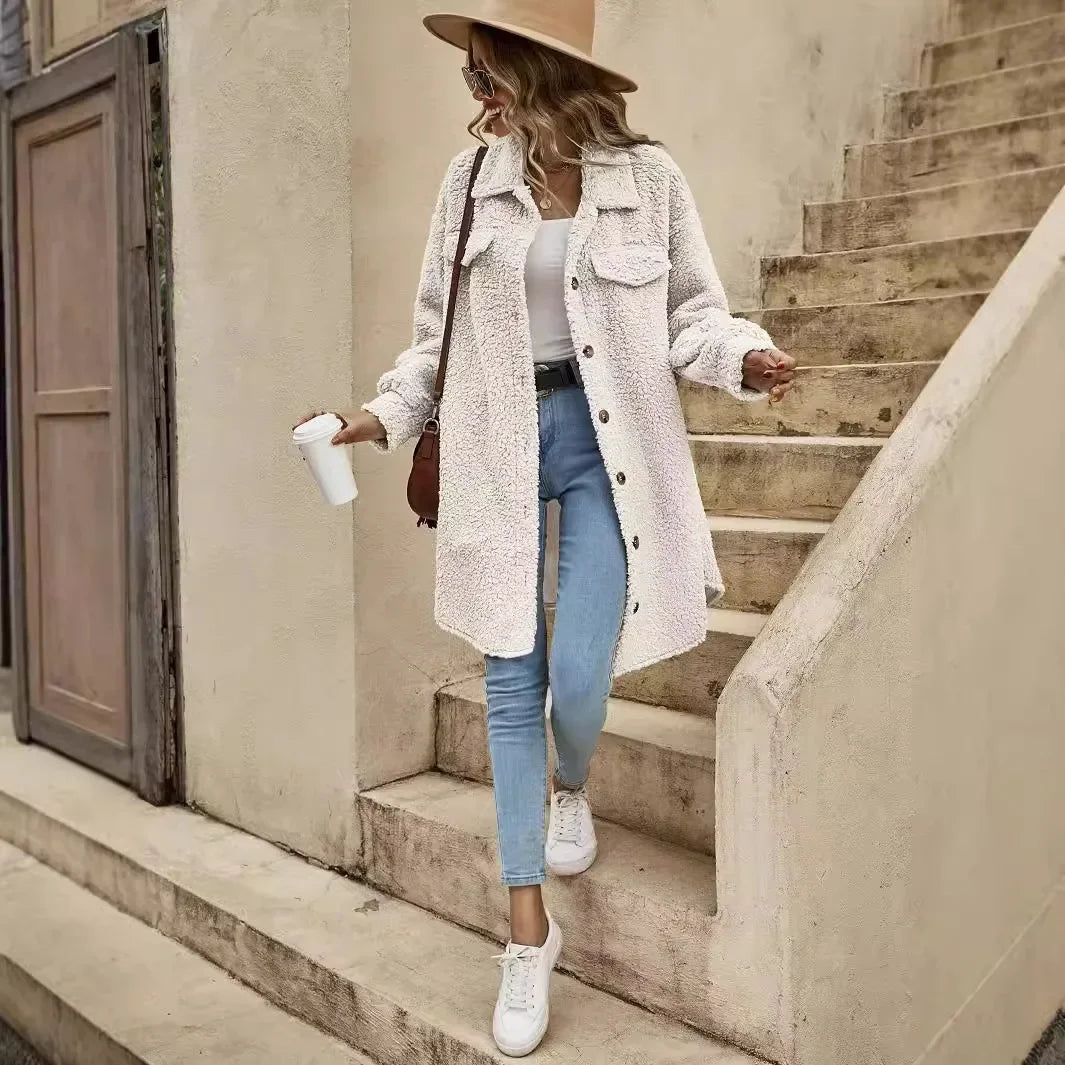 Lila | Stijlvolle lange warme jas