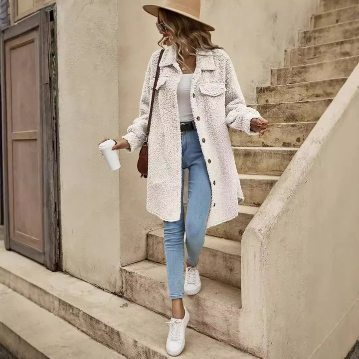 Lila | Stijlvolle lange warme jas