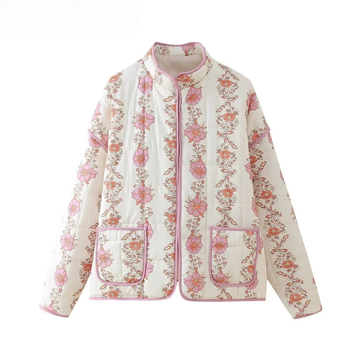 Evelyn | Elegante bloemenprint jas voor dames