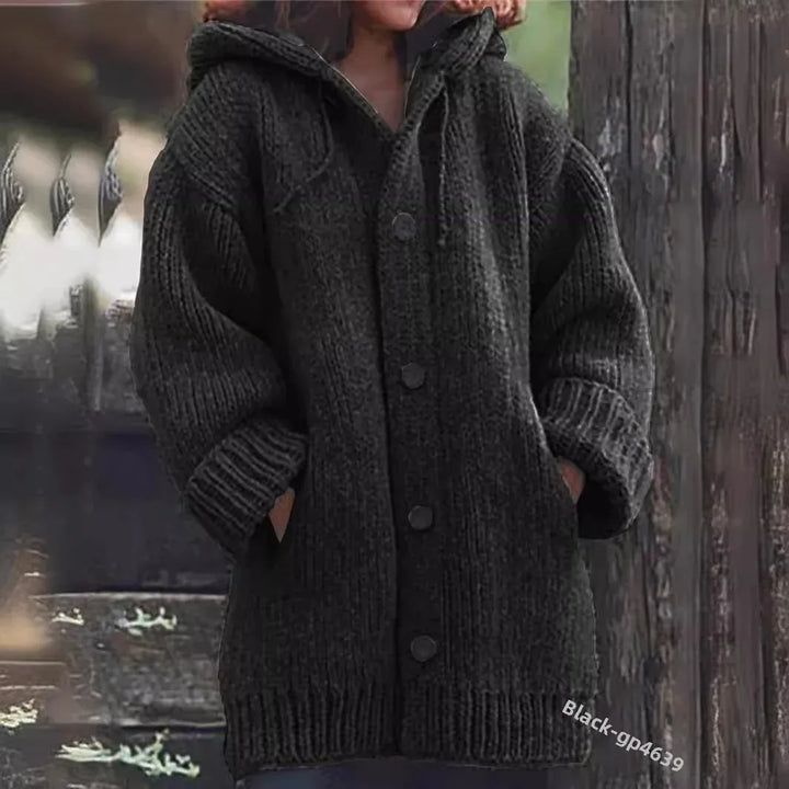 Alice | Zachte gebreide trui met capuchon