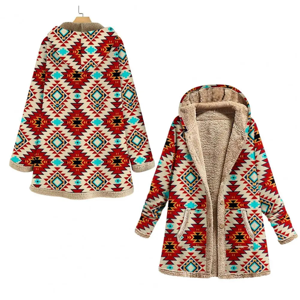 Zoe | Stijlvolle jas met geometrische print