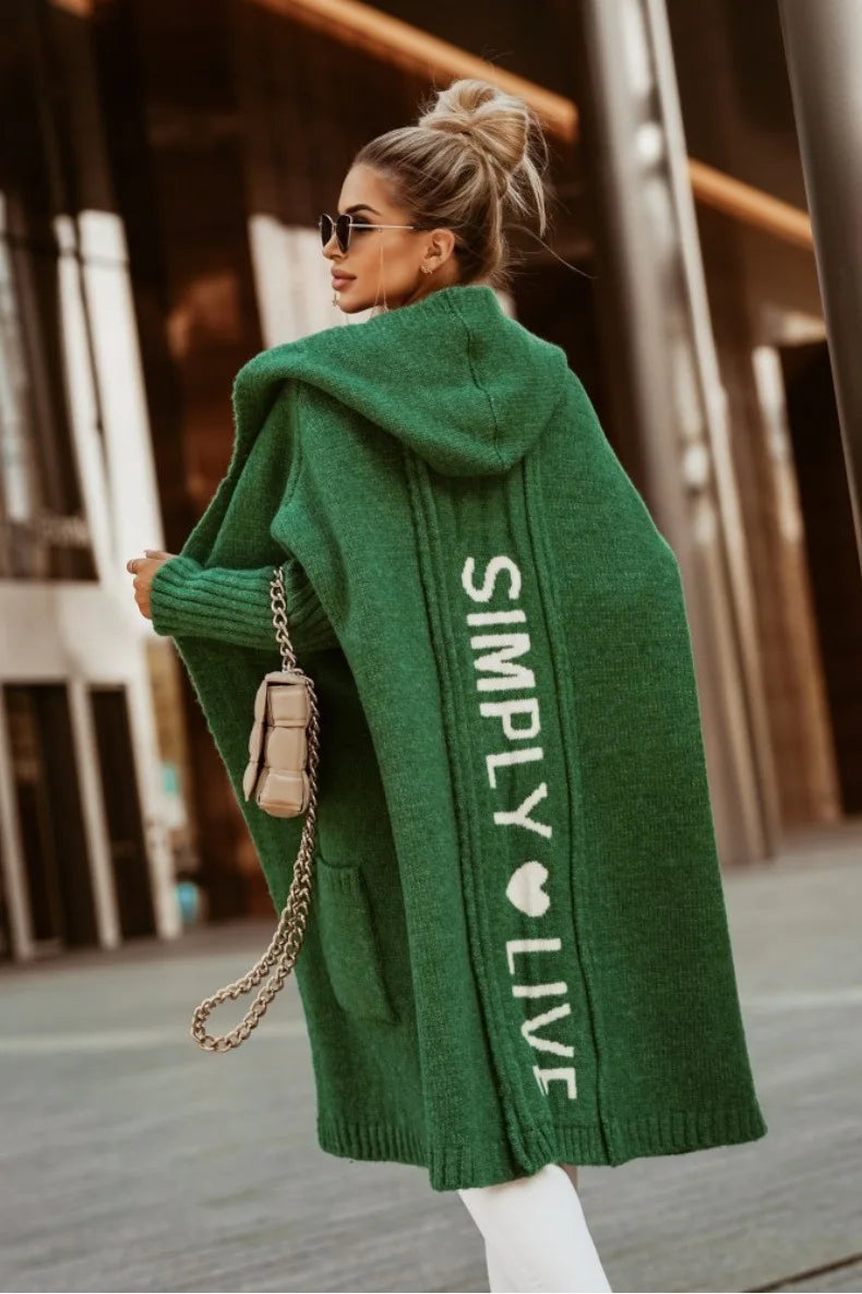 Leah | Premium gebreid vest met capuchon