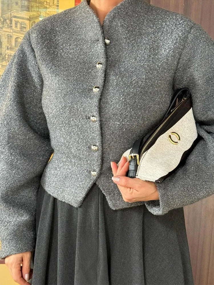 Matilda | Losvallend bomberjack met ritssluiting en opstaande kraag