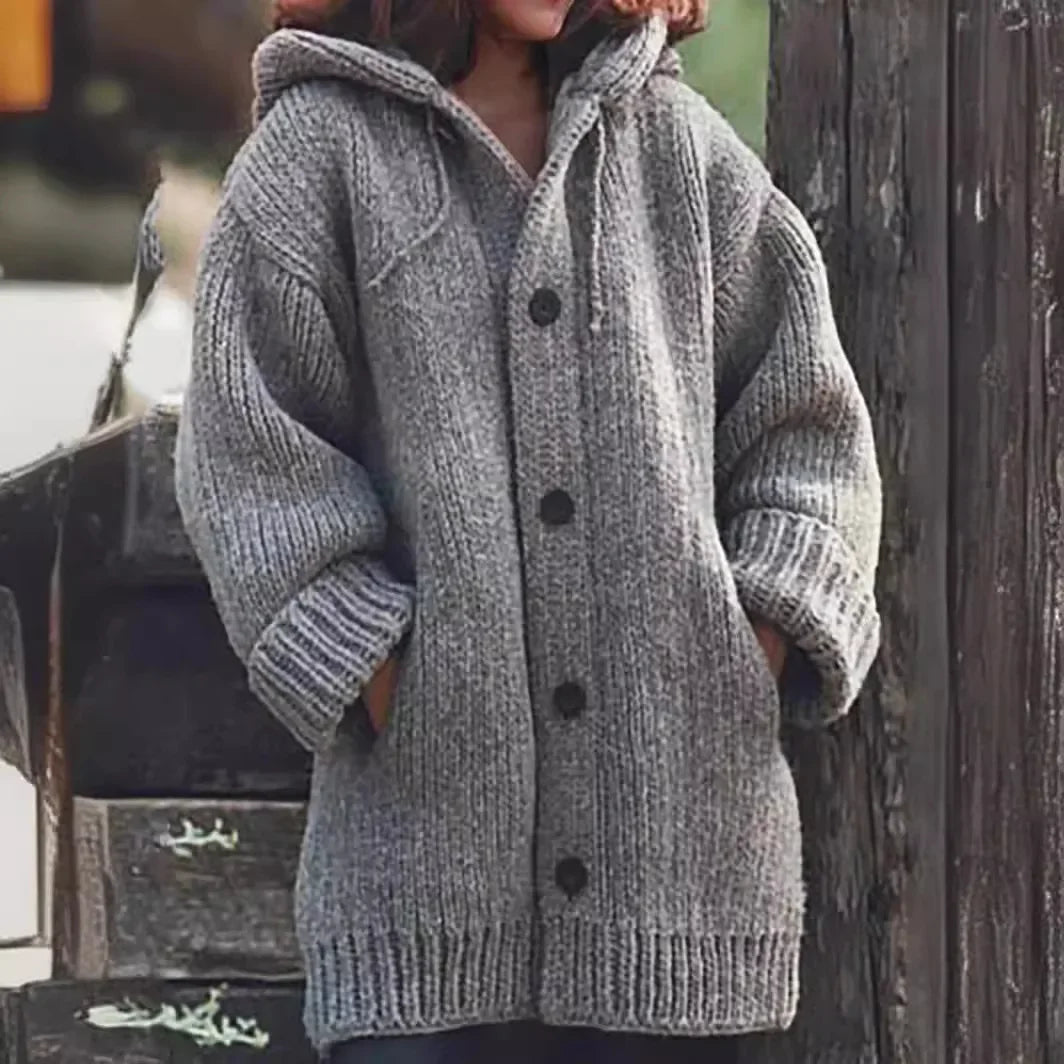 Alice | Zachte gebreide trui met capuchon