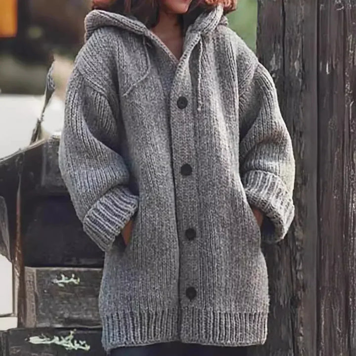 Alice | Zachte gebreide trui met capuchon