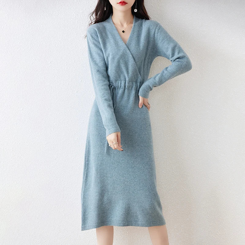 Ivanna | Premium Winter V-hals Jurk