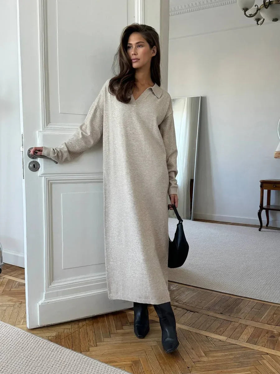 Marcella | Elegante Lange Mouwen Winterjurk