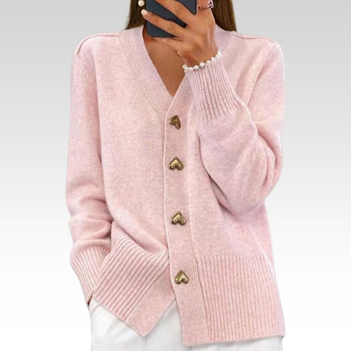Adele | Elegante Cardigan met Hartknopen